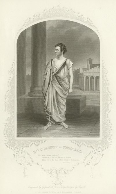 Hr. Vandenhoff som Coriolanus, Coriolanus, Akt II, Scene III af English School