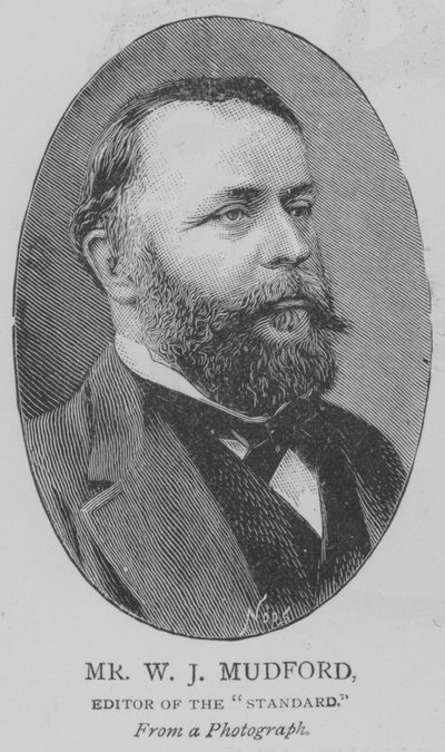 W J Mudford, redaktør af "Standard" (gravering) af English School
