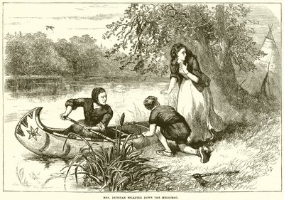 Mrs. Dunstan flygter ned ad Merrimac af English School