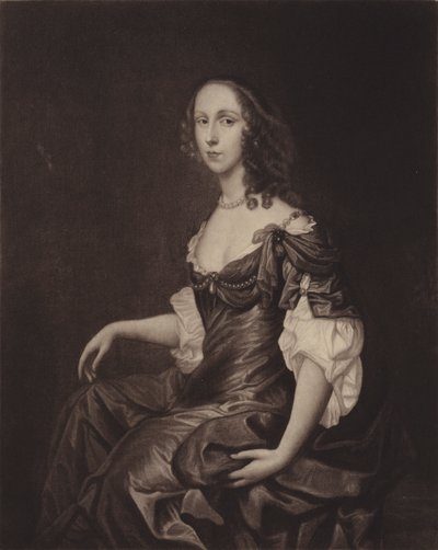 Fru Ireton (Bridget Cromwell), Oliver Cromwells ældste datter (litho) af English School