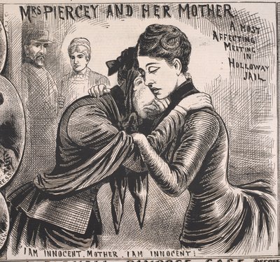Fru Piercey og hendes mor, Illustrated Police News, 22. november 1890 (tryk) af English School