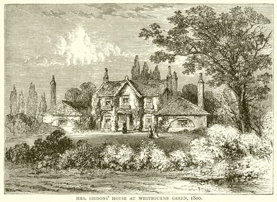 Mrs. Siddons House i Westbourne Green, 1800 af English School