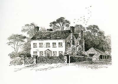 Fru Snookes hus i Ringmer, Sussex, England, 1733 af English School