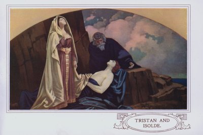 Vægmalerier i Peter Robinson restaurant: Tristan og Isolde (farve litho) af English School