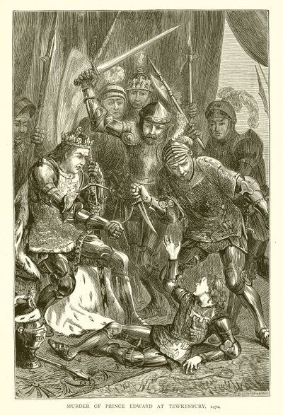 Mord an Prinz Edward in Tewkesbury, 1471 von English School