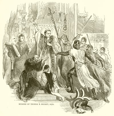 Mordet på Thomas a Becket, 1170 af English School