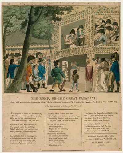 Musikalsk partitur; The Romp; eller, Den Store Catalani af English School