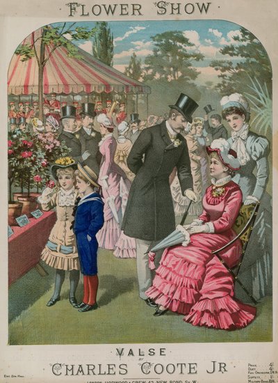 Musikalsk partitur til Flower Show, en vals af Charles Coote Jr af English School