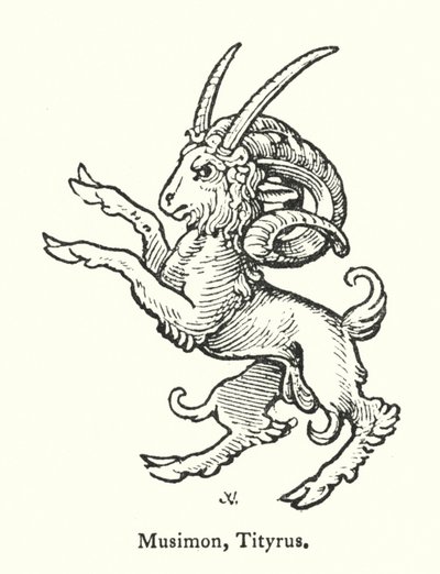 Musimon, Tityrus (gravering) af English School