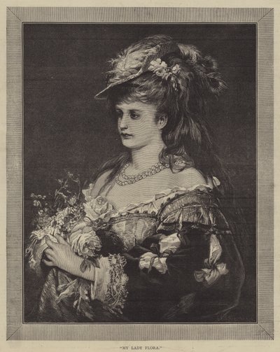 My Lady Flora (gravering) af English School