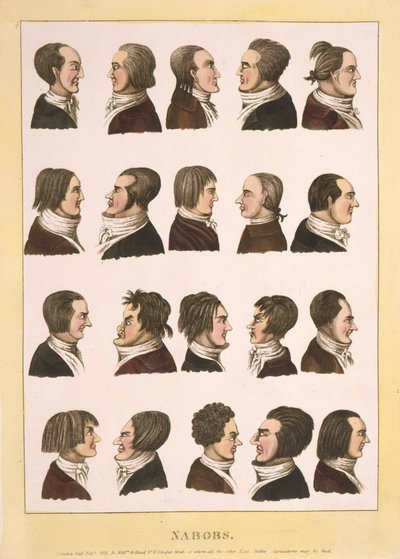 Nabobs, pub.1811 (farvet gravering) af English School