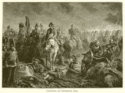 Napoleon ved Waterloo, 1815 af English School