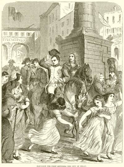 Napoleon den første ind i byen Milano af English School