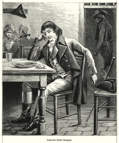 Napoleons tidlige kampe (gravering) af English School