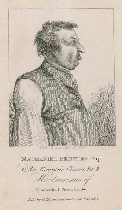 Nathaniel Bentley Esq, en excentrisk karakter og hardwaremand fra Leadenhall Street, London af English School