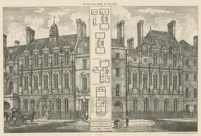 National Hospital for the Deformed, Great Portland Street og Bolsover Street af English School