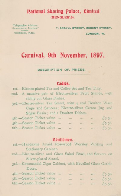 Karneval på det nationale skøjtepalads af English School