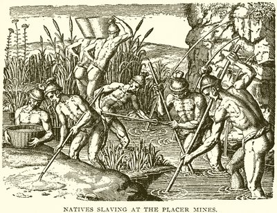 Indfødte slaver ved Placer-minerne af English School