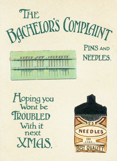 Nåle og nåle, julekort af English School