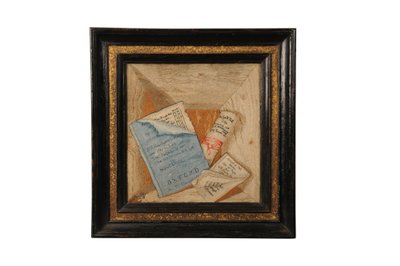 Håndarbejde indrammet trompe l