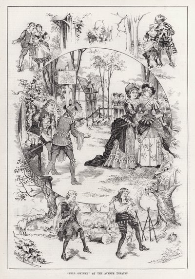 "Nell Gwynne" på Avenue Theatre (gravering) af English School