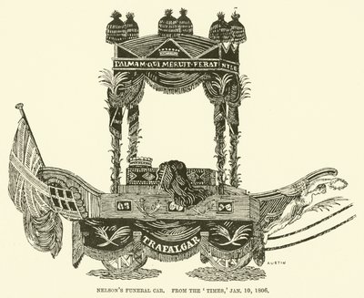 Nelsons begravelsesvogn, fra Times af English School
