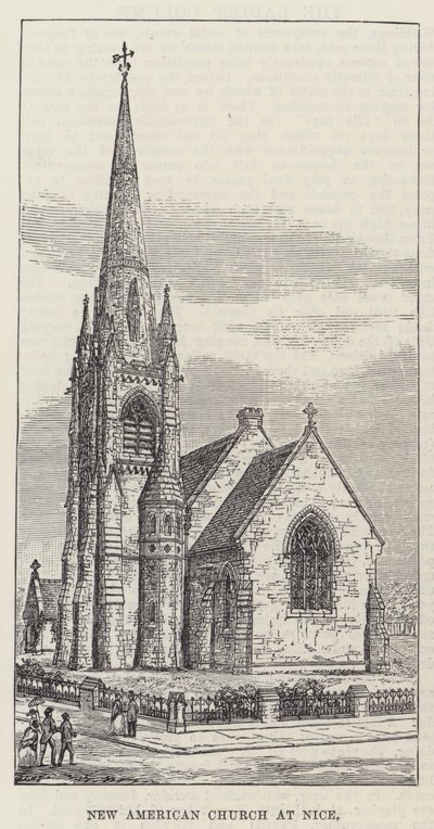 New American Church i Nice (gravering) af English School