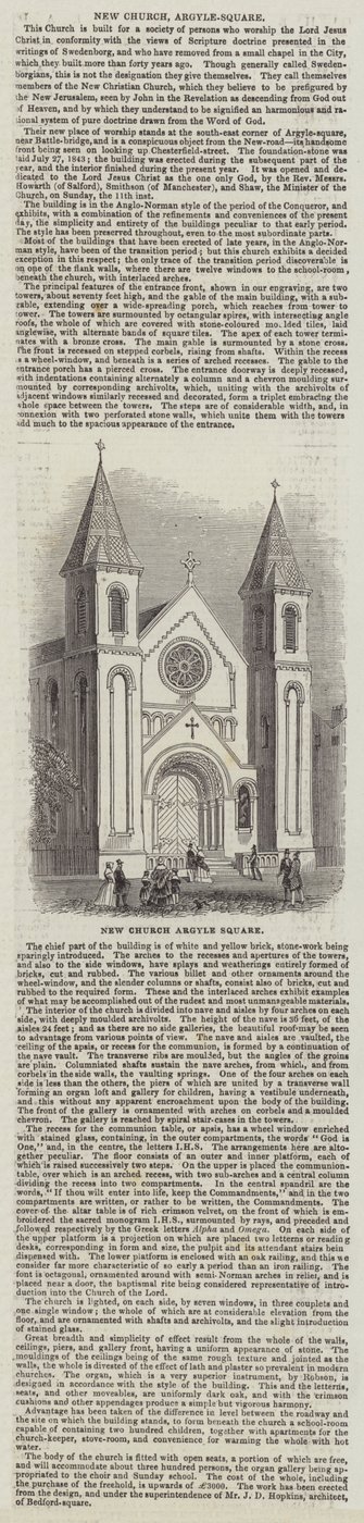 New Church, Argyle-Square (gravering) af English School