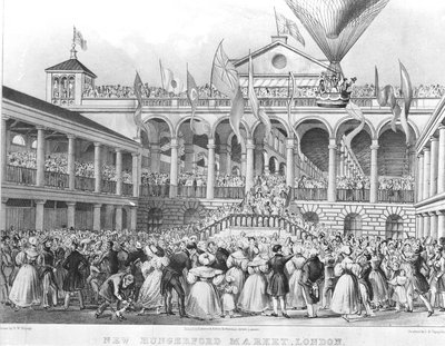 New Hungerford Market, 1833 af English School