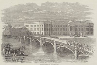 Ny jernbro ved Skt. Petersborg (gravering) af English School
