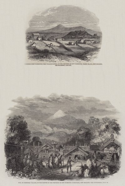 New Plymouth i New Zealand (gravering) af English School