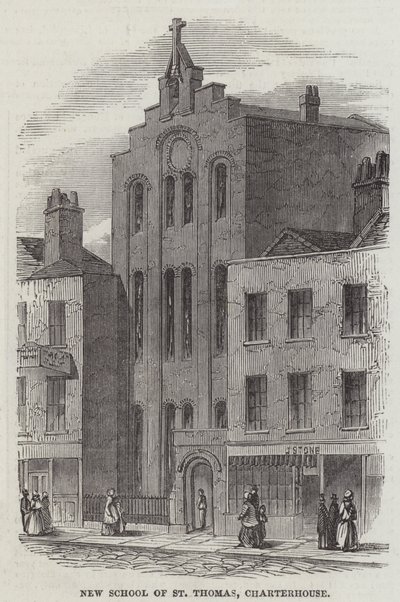 New School of St Thomas, Charterhouse (gravering) af English School