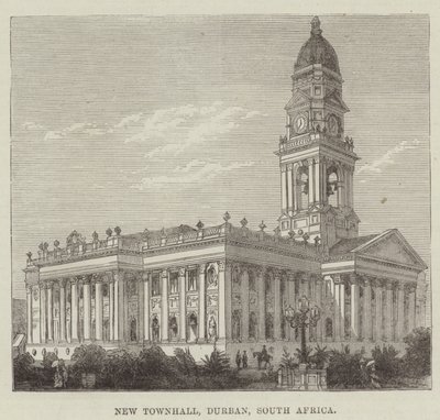 New Townhall, Durban, Sydafrika (gravering) af English School