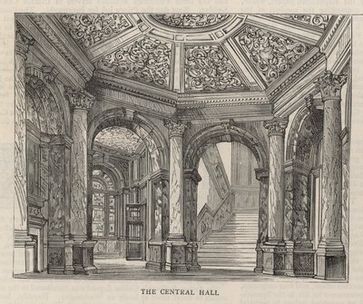 Ny bygning af Constitutional Club i Northumberland Avenue: The Central Hall af English School