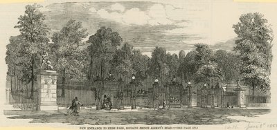 Ny indgang til Hyde Park, overfor Prince Alberts Road af English School