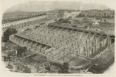 Nyt reservoir af New River Company, Claremont Square, Pentonville af English School
