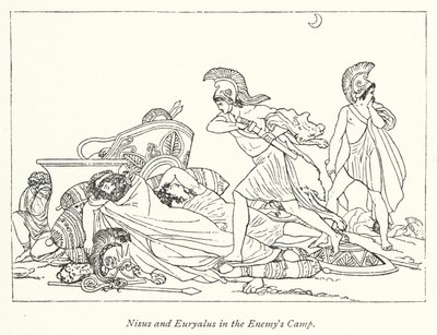 Nisus og Euryalus i fjendens lejr (billeder) af English School