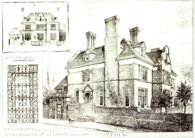 No.17 Kelston, St. Johns Avenue, fra The Building News, 10. februar 1882 af English School