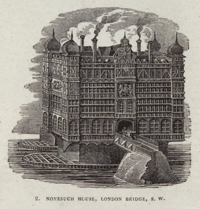 Nonesuch House på Old London Bridge af English School