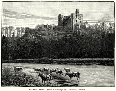 Norham Castle (gravering) af English School