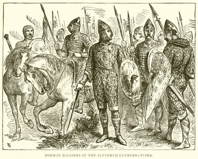 Normannische Soldaten des elften Jahrhunderts--Typen von English School