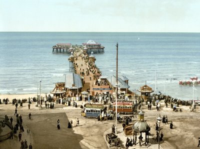 North Pier, Blackpool (håndfarvet foto) af English School