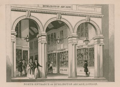 Nordindgangen til Burlington Arcade, London af English School