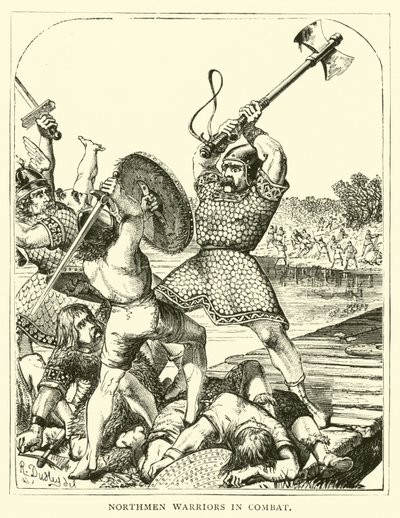 Northmen krigere i kamp af English School