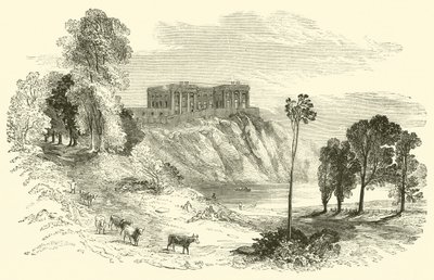 Nottingham Castle (gravering) af English School