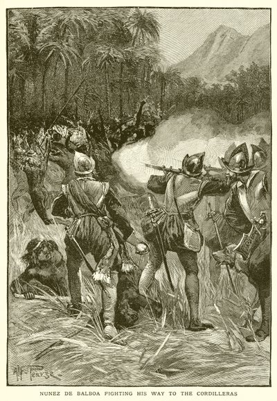 Nunez de Balboa kæmper sig vej til Cordilleras af English School