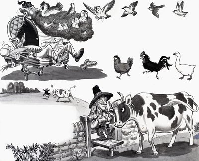 Illustration af børnerim af English School