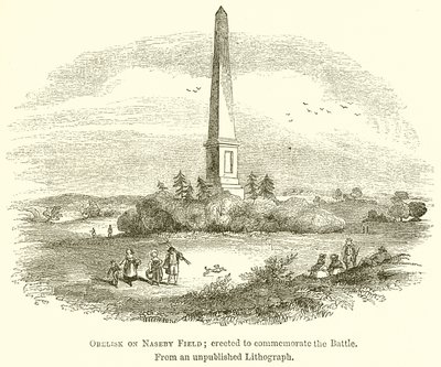 Obelisk på Naseby Mark; Opført for at mindes slaget af English School