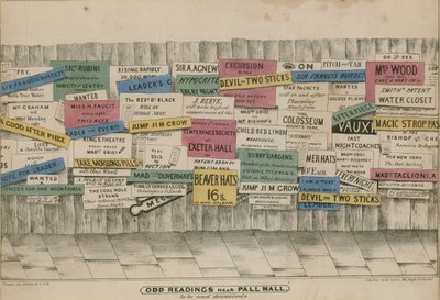 Seltsames Lesen in der Nähe von Pall Mall von English School