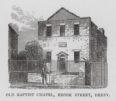 Old Baptist Chapel, Brook Street, Derby (gravering) af English School